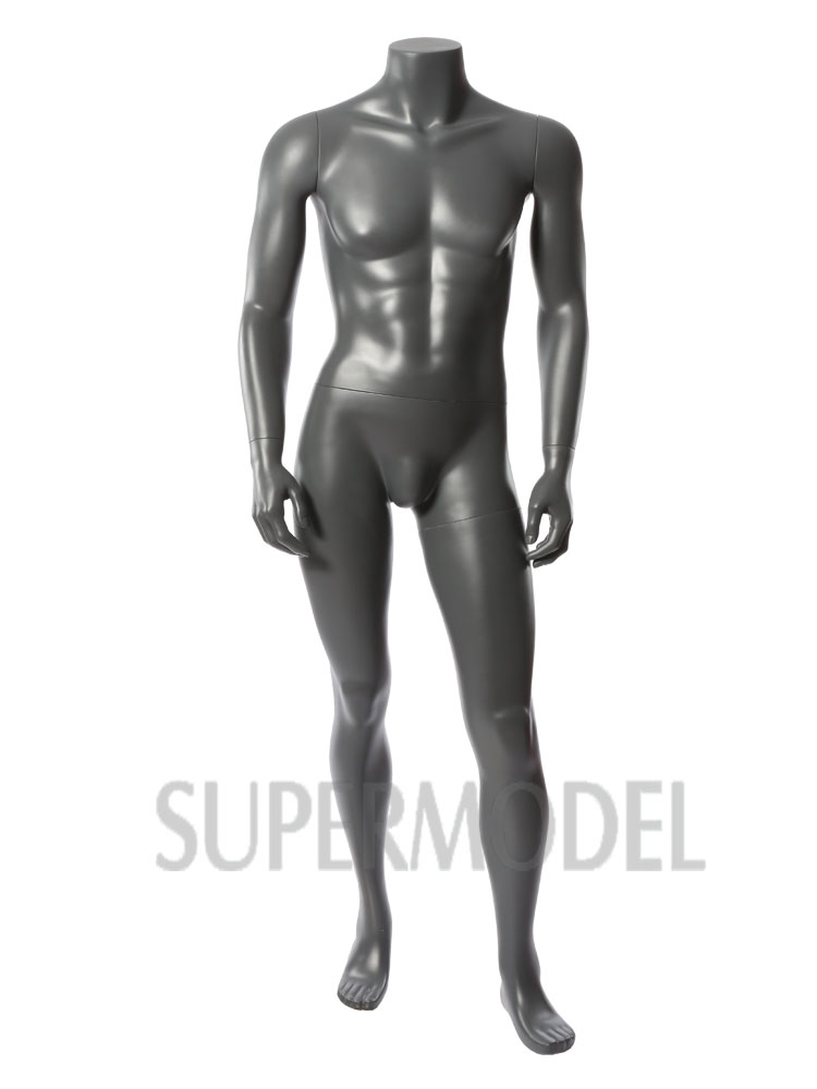 Headless male mannequin for clothing display