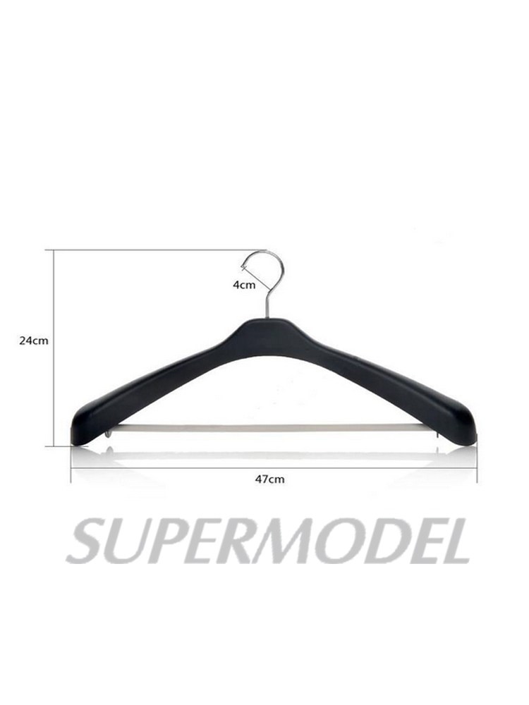 Extra Big Black Plastic Clothes / Coats Hanger for Man, 47cm