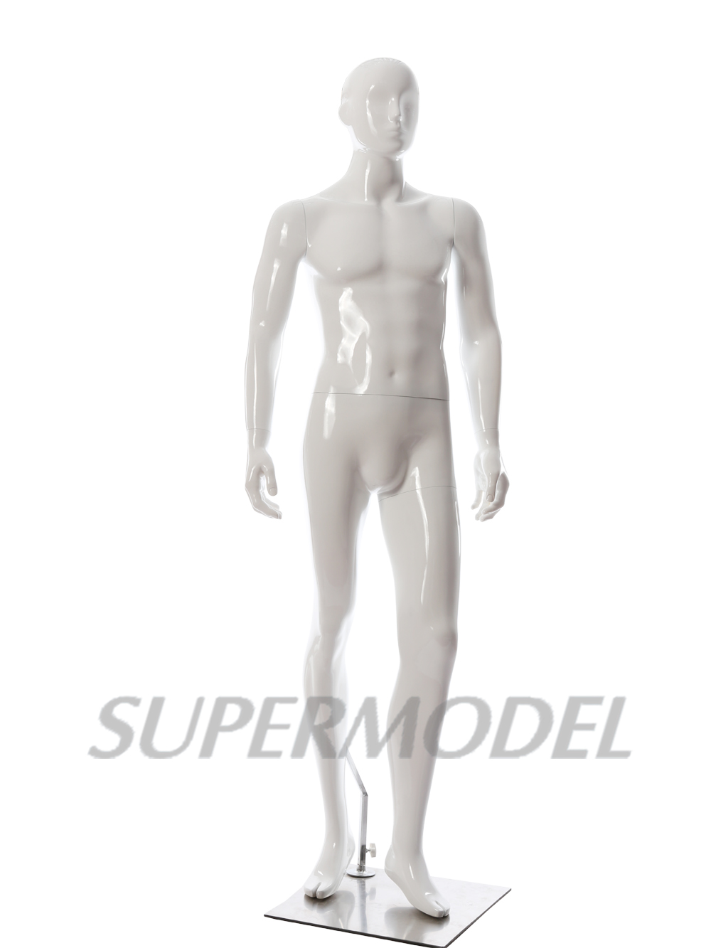 Glossy White Fiberglass Full body Male Mannequin