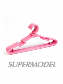 Pink plastic hanger